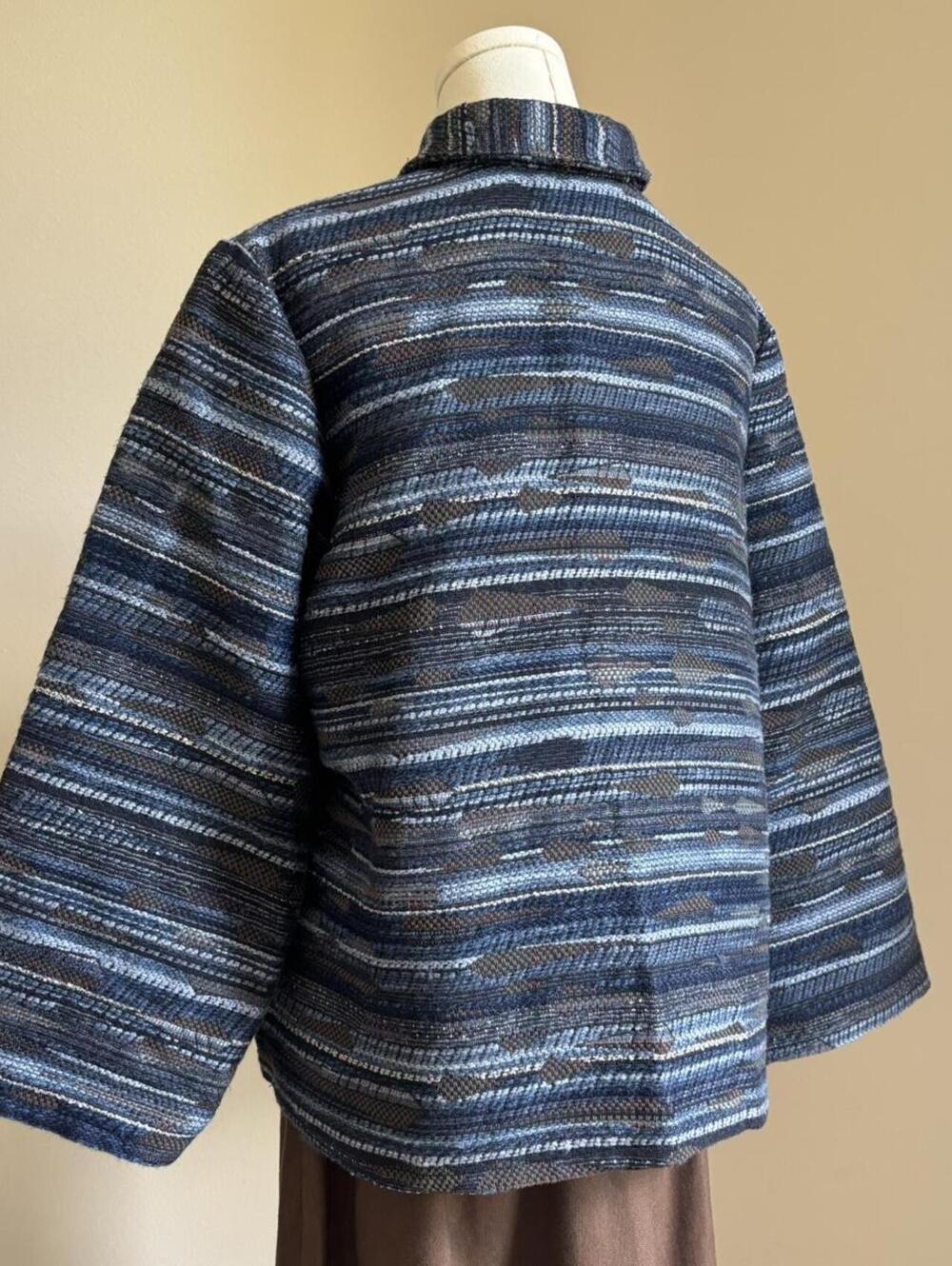 Woven Cotton Multicolor Tapestry Jacket - Picture 5 of 8